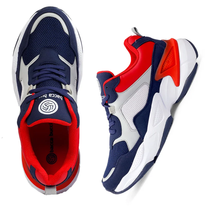 باكا بوتشي أحذية تدريب رجالية شبكية حمراء